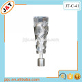 elegant telescopic curved shower curtain poles with crystal curtain finial